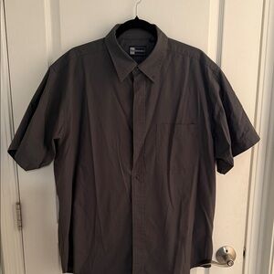 Men's Charcoal Button Down Shirt